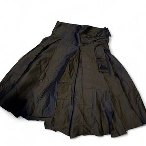 Pinup couture  Pleated Midi Skirt with Side Tie